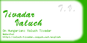 tivadar valuch business card